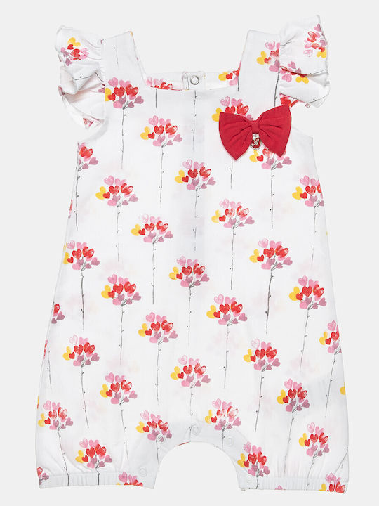 Alouette Flower Hearts Print Φορμάκι Λευκό