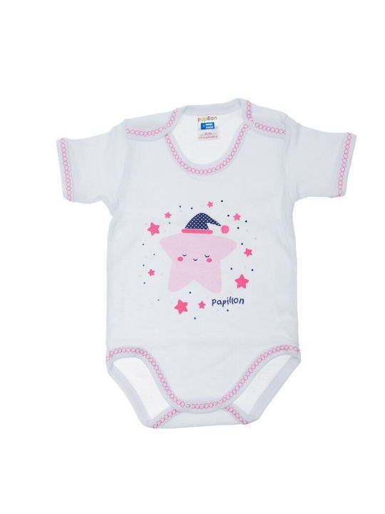 Papillon Kids Set Baby Unterwäsche Strampler Kurzärmelig Weiß