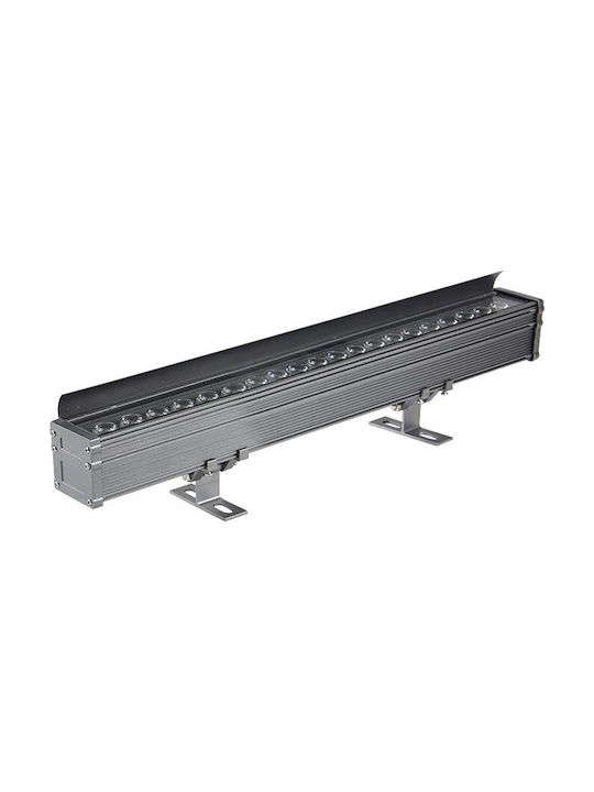 Geyer Εξωτερικό Φωτιστικό LED Wall Washer 18W με Φυσικό Λευκό Φως IP65 Γκρι