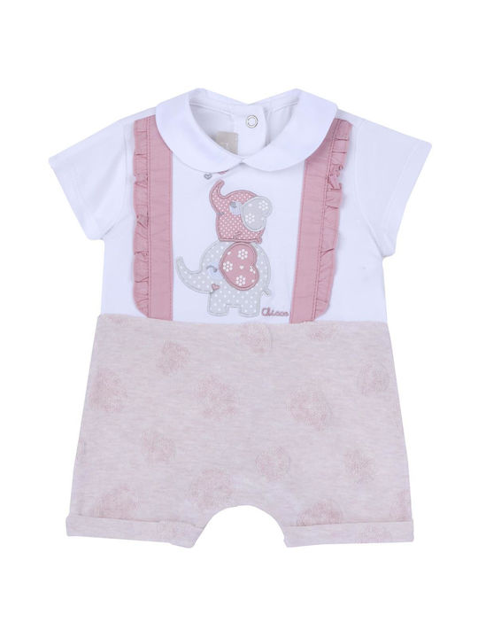 Chicco Baby Bodysuit Set Short-Sleeved Pink