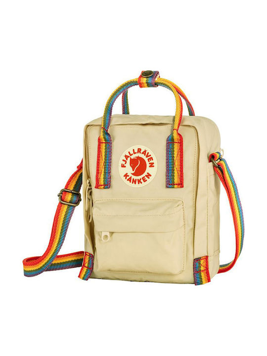Kanken Rainbow Ανδρική Τσάντα Ώμου / Χιαστί Μπεζ