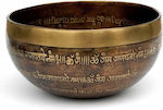 Tibetan Meditation Bowl Om - Tibet Singing Bowl sculptat manual 15cm