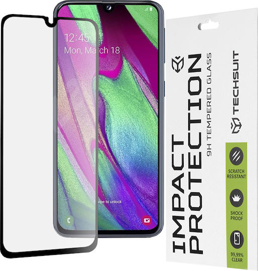 Techsuit 111D Full Glue Full Face Tempered Glass Μαύρο (Galaxy A40)