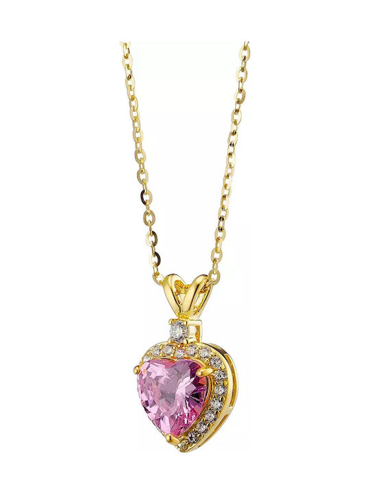 Oxzen Necklace with design Heart from Gold Plat...