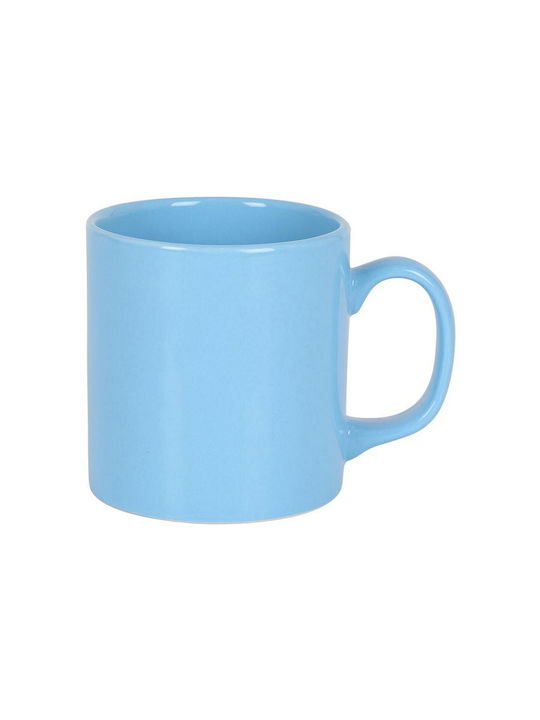 BigBuy Ceramic Cup Blue 300ml