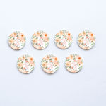 Wooden Boho Birthday Badges / 8pcs