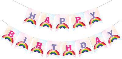 Γιρλάντα Γράμματα Rainbow Happy Birthday