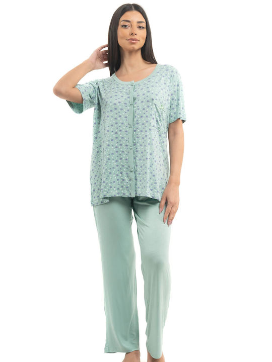 Koyote Set Summer Women's Pajamas Green