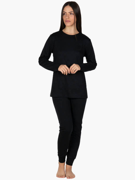 A.A UNDERWEAR Sommer Damen Pyjama-Set Schwarz