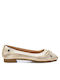 Women's Leather Ballerina CARMELA 160761 GOLD