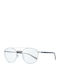 Sting 52 Unisex Sunglasses with Silver Metal Frame and Silver Mirror Lens SST229 581G