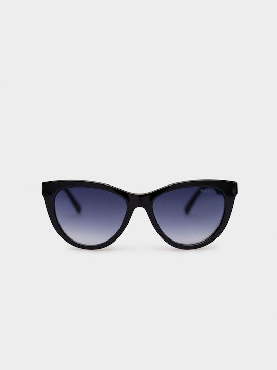Hanley Dixie Women's Sunglasses with Black Purple Plastic Frame and Purple Lens