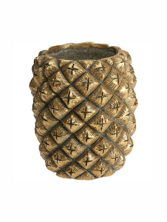 POT CERAMIC ANANAS 28CM GOLD