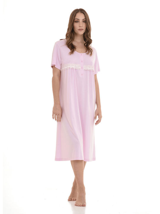 Zen Damen Classic Nachthemd Patilette 85604 Rosa