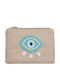 Straw Women's Clutch Beige
