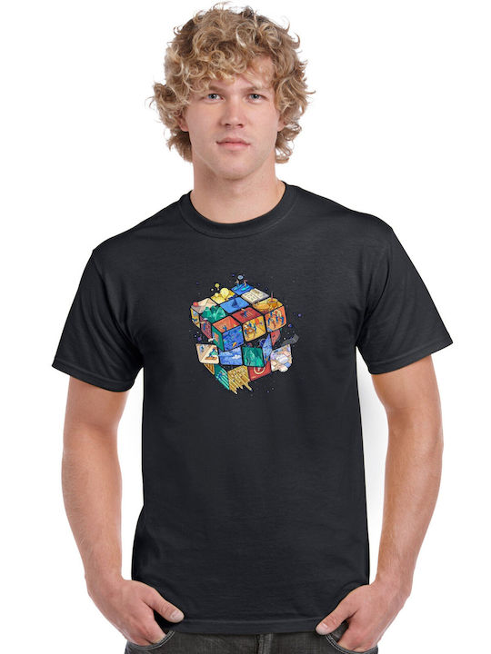 Rubiq Cube Art black blouse