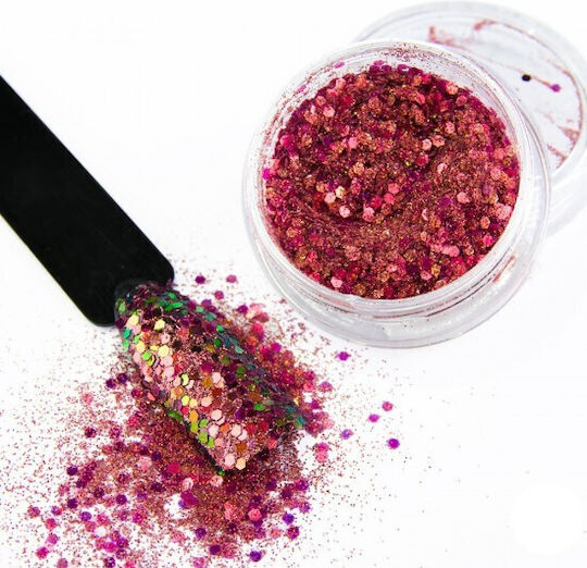 Glitter for Nails Effect Vamp No.02 in Red Color 1pcs