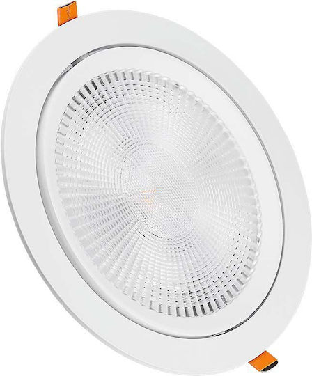 V-TAC Rund Vertieft LED Panel 20W mit Warm zu kühlem Weiß Licht