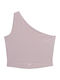 4F Damen Sportliches Crop Top Ärmellos Rosa