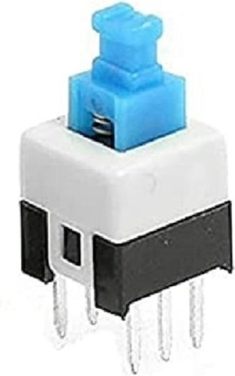 Pushbutton 7x7mm 6p DPDT Self-locking Διακόπτης