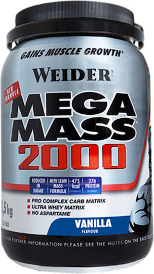 Weider Mega Mass 2000 mit Geschmack Vanille 1.5kg
