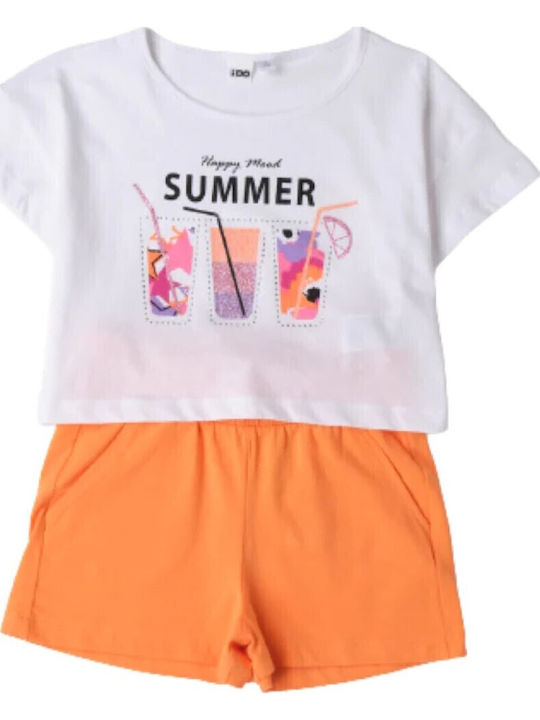 Kinder-Set mit Shorts Sommer 2Stück Weiß