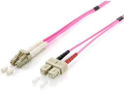 Equip 255542 Fibră Optică LC-ST 2m Roz