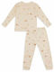 Children's Pajama Set ecru from 100% organic cotton Petit Lapin Konges Slojd