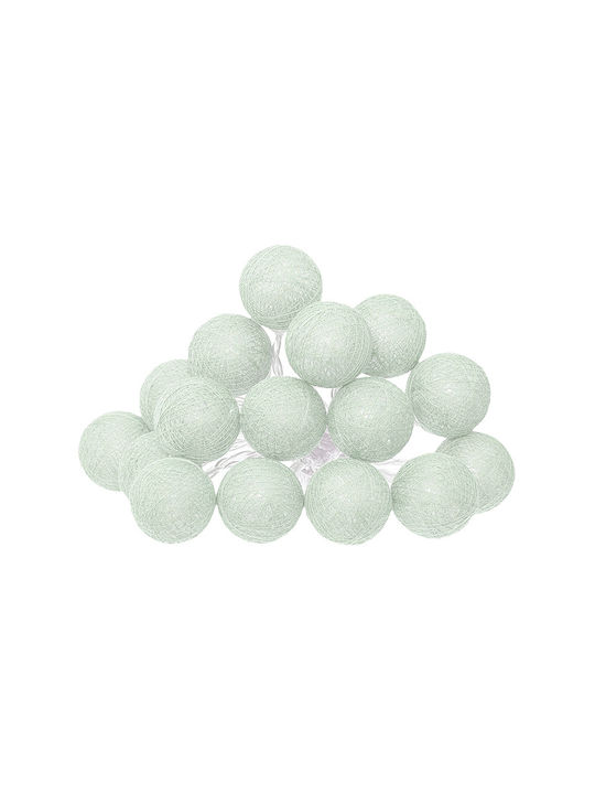 A-S Led Celadon Γιρλάντα Φωτισμού LED 2.55m με 16 Μπάλες