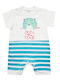 Baby Shorts "Tiger" Ecru/Turquoise