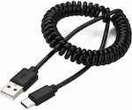 Cablexpert Spiral USB 2.0 Cable USB-C male - USB-A male Black 1.8m (CC-USB2C-AMCM-6)