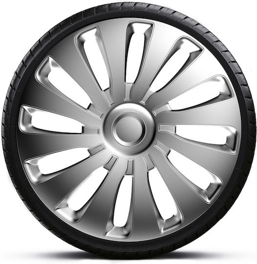 Carman Set Capace De Roți Auto 4 Bucăți 13 Argintii