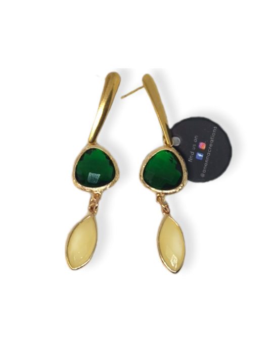 Earrings Ananna Green Sapphire Gold