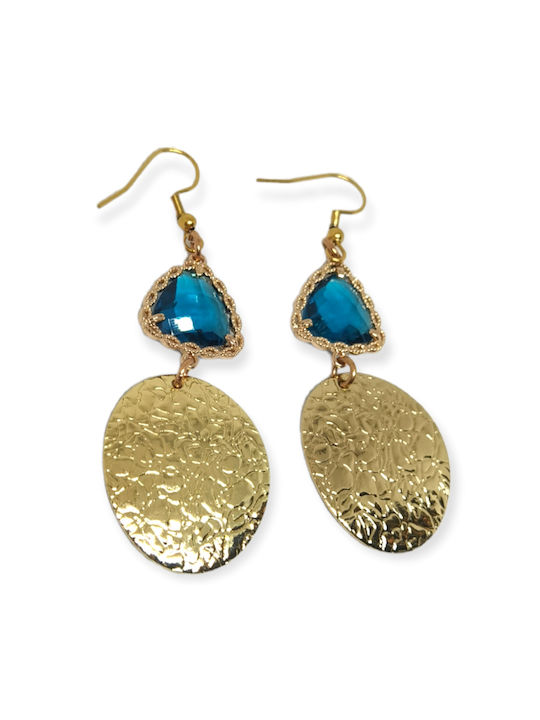 Earrings Ananna Blue lagoon Gold