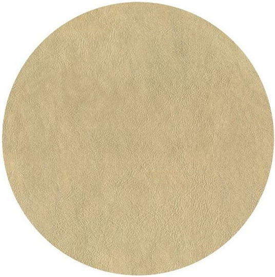 Caspari Round Fabric Placemat Beige 37cm