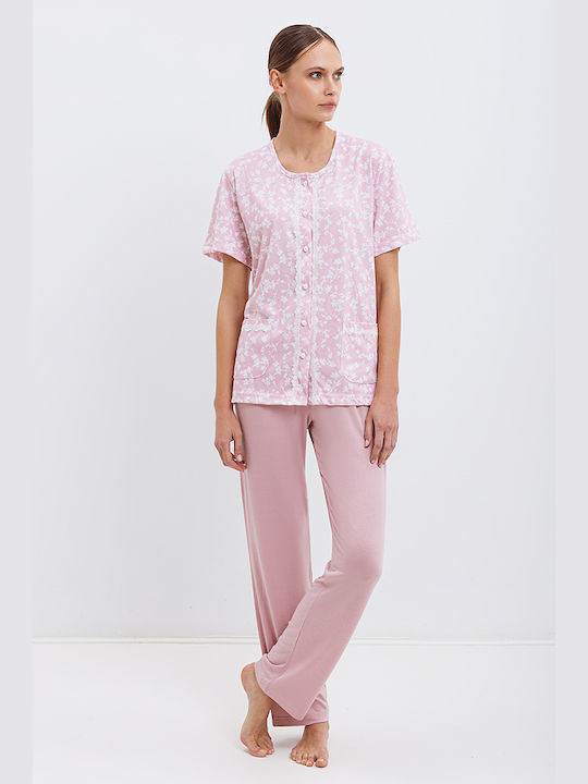Καλοκαιρινές Γυναικείες Πιτζάμες Giota Homewear Ροζ 3963