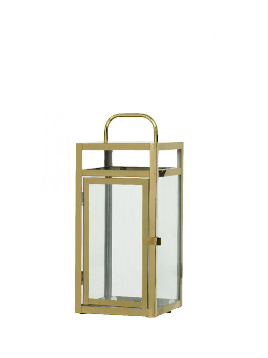 METALLIC GOLD LANTERN 15cm X 30cm