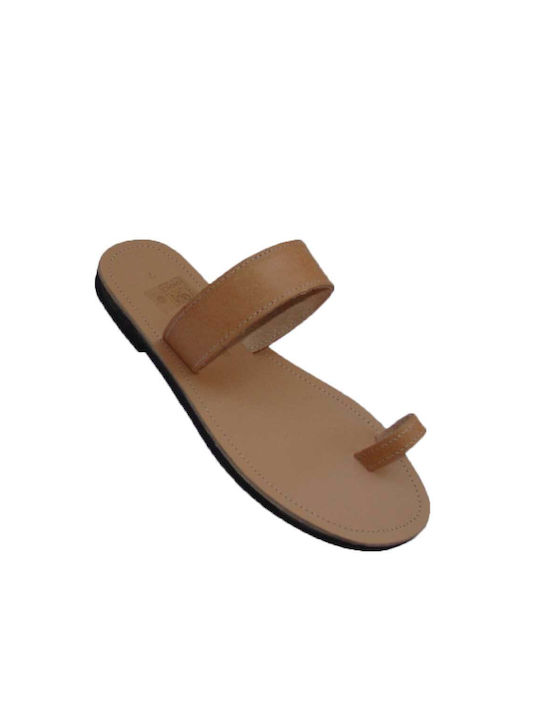 Leather sandal "HELLENIC MANUFACTURED ", handmade Color natural