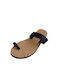 Leather sandal "GREEK Made", handmade Color black