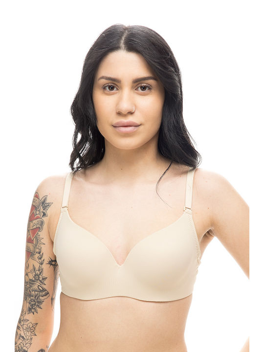 Damen-Bügel-BH mit abnehmbaren Trägern (B Cup)-33-6010a Beige