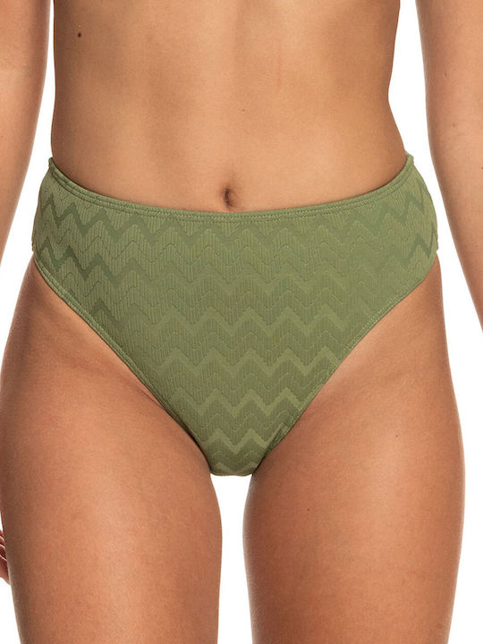 Roxy Bikini Slip High Waist Green