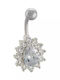 Oxzen Bauchnabelpiercing aus Stahl Silber