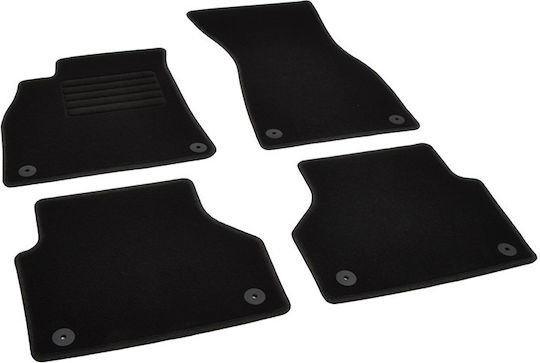 Rigum Σετ Μπροστινά και Πίσω Πατάκια 4τμχ για Citroen C8 Audi A7 / A6 Μαύρα