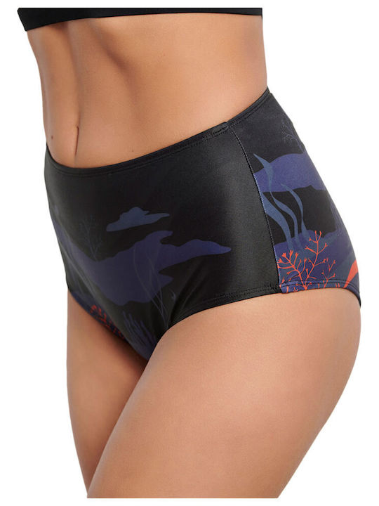 Bikini Boxer Ψηλόμεσο Μαύρο