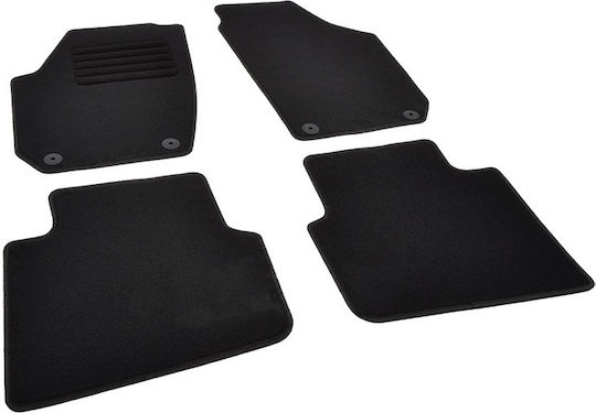 Rigum Set of Front and Rear Mats 4pcs for Skoda Roomster 2006 2015 Black