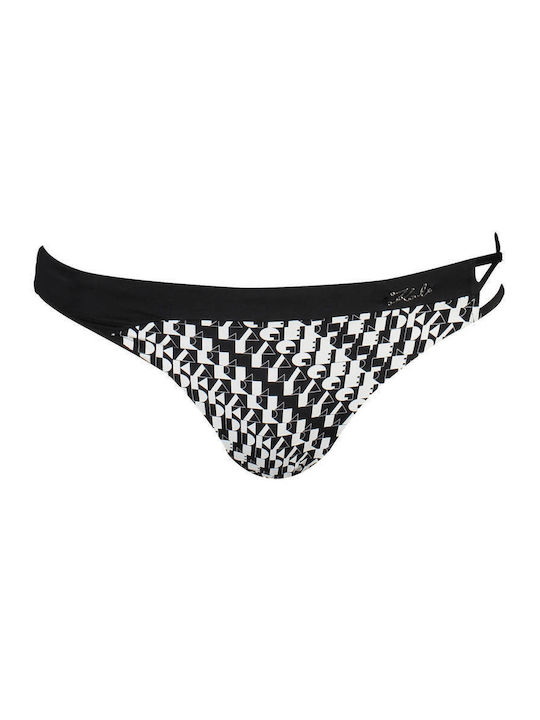 Karl Lagerfeld Bikini Alunecare Negru