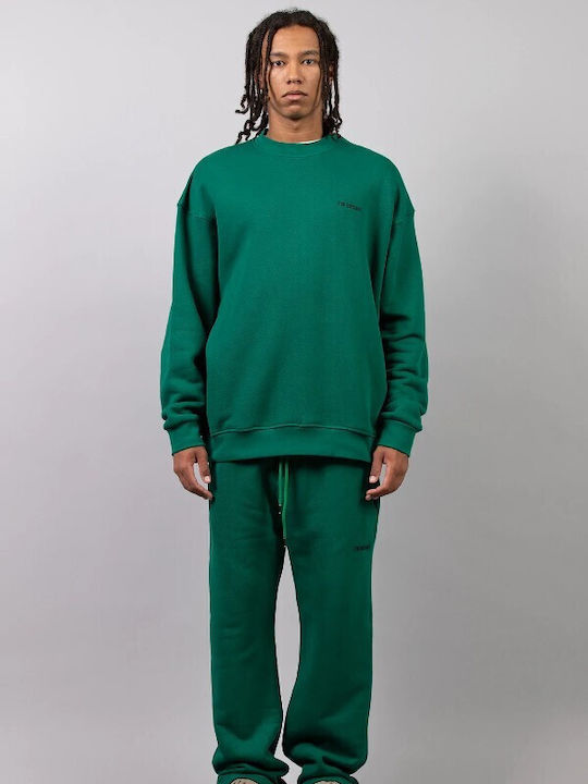 Ανδρικό Φούτερ I'am Brian Oversized crewneck sweatshirt with print - Πράσινο