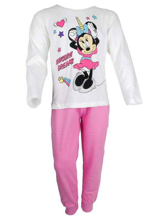 PIJAMA MINNIE CU MÂNECI LUNGI (ROZ)