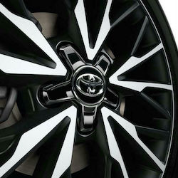 1 buc Toyota Genuine Glossy Black & Chrome Wheel Cover pentru C-HR 16'-22'