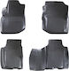 Bosse Set of Front and Rear Mats 4pcs Tray Type for Honda Jazz 2007-2014 Black